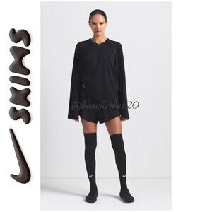 NIKE x SKIMS Airy Women's Oversized V-Neck Long-Sleeve Top Obsidian XXS NWT